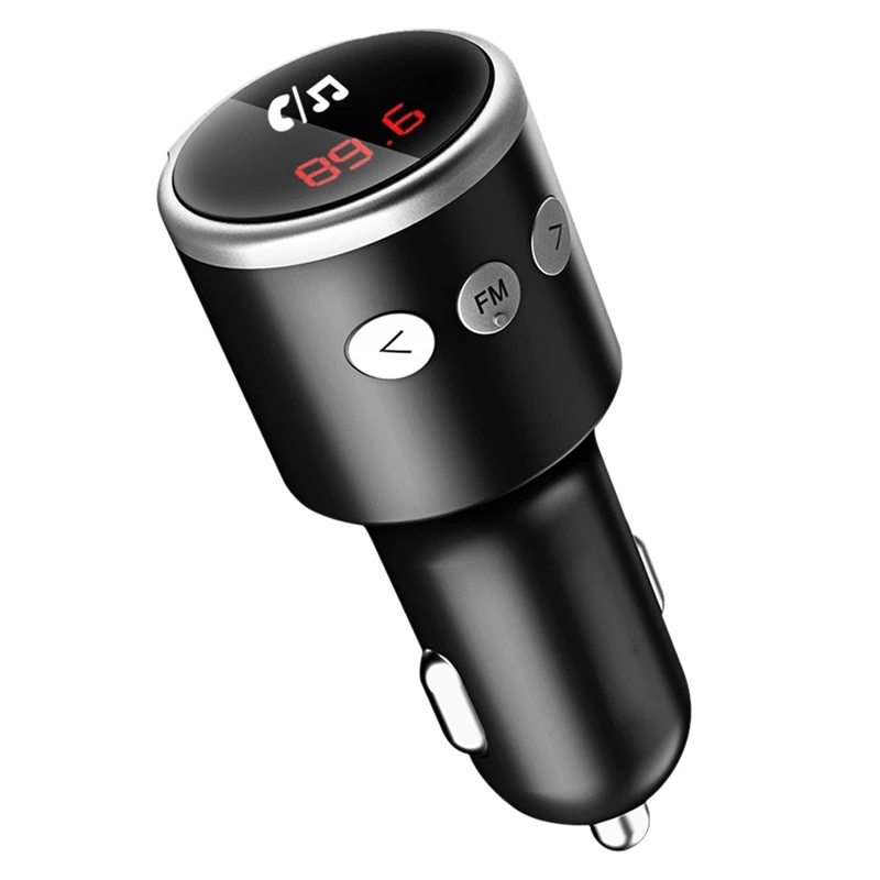 Автомобильный Bluetooth Многофункциональный плеер, беспроводной fm-передатчик, воспроизведение голосовой навигации, с двойным USB, 3.0A умная быстрая зарядка