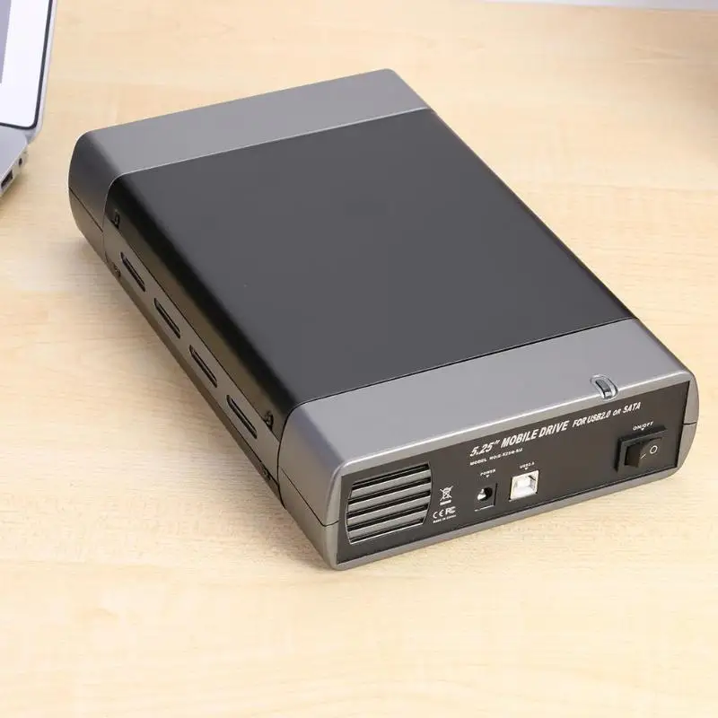 5,25 дюймовый жесткий диск чехол USB2.0 до 3,5 дюймов Тип usb-B Ключ SSD SATA адаптер внешнего жесткого диска Поддержка 8T(адаптер для розеток европейского стандарта