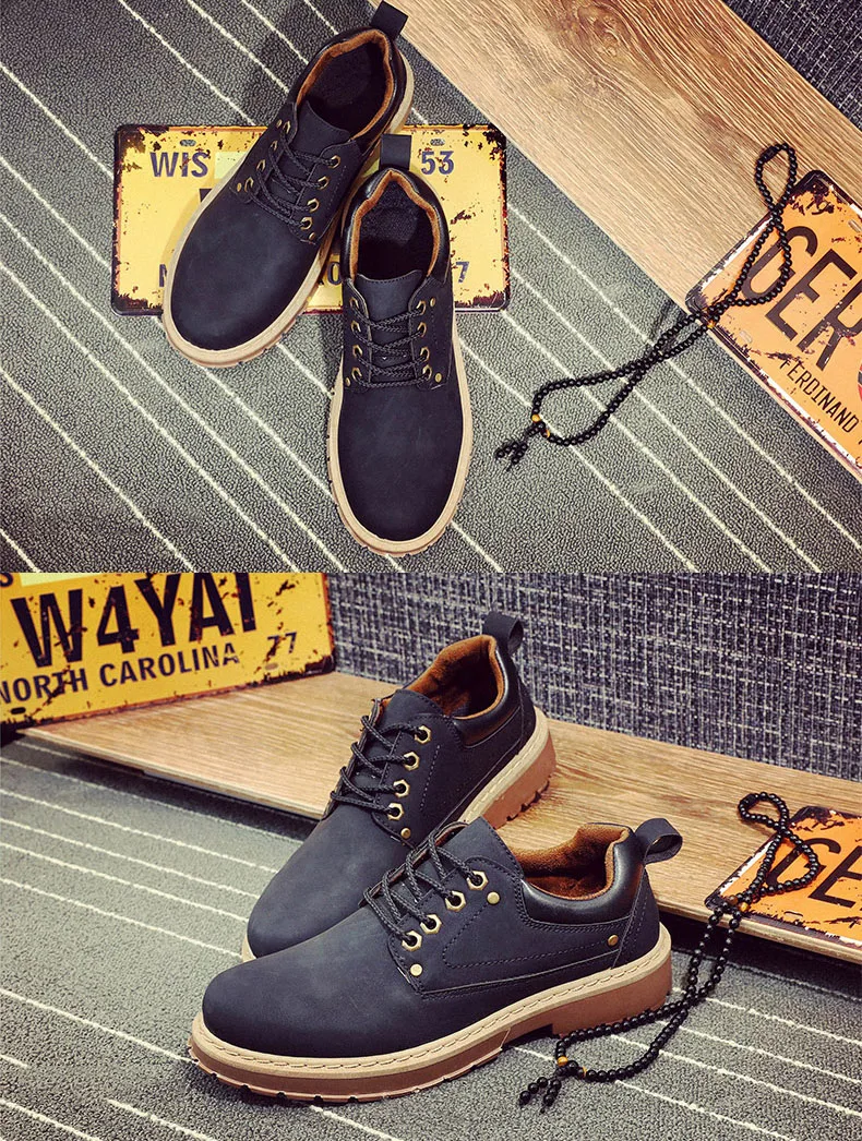Модная итальянская мужская обувь; сезон осень; мужская повседневная кожаная обувь; классические мужские ботинки-оксфорды; дышащие рабочие ботильоны; большие размеры HC-360