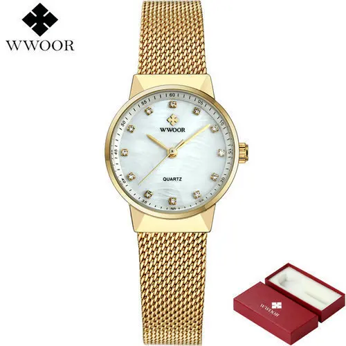 

Wwoor WWOOR 8825 Simple Clean Steel Mesh Belt Men Watch Ultra-Thin Calendar Waterproof Quartz Watch