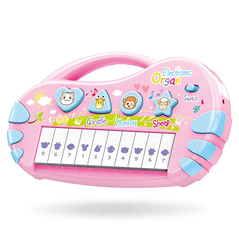 Baby Rattles Toys Educational mobile Keyboard Baby Toys 0-12 Months plastic Muscial Multifunctional piano mobile Toys for baby - Color: 02