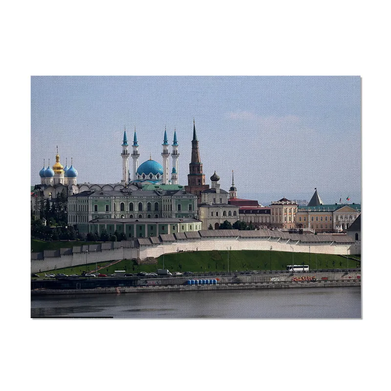 Fuwatacchi коврик для стола с пейзажным узором, противоскользящий водонепроницаемый коврик из полиэстера, коврик для кухонного инструмента, однотонный коврик для кухонного стола, домашний - Цвет: CD04608