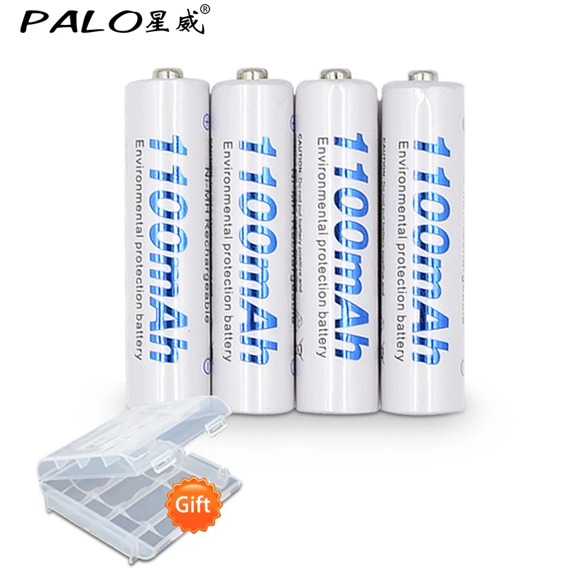4 шт. 1100 mAh 1,2 v AAA перезаряжаемый аккумулятор для светодиодная световая игрушка размещение Аккумулятор для камеры MP3 mp4 микрофон