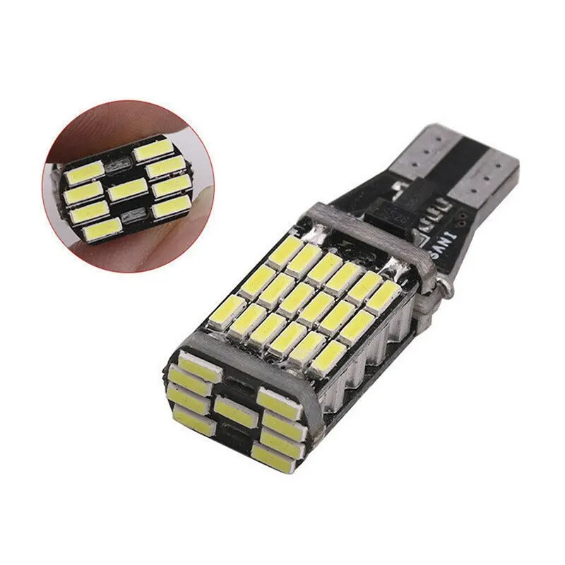 Дневные ходовые огни для автомобиля T15 W16W 45 SMD 4014, 2 шт., светодиодсветодиодный автомобильные дополнительные лампы, без ошибок, дневные ходовые огни, белый, 12 В постоянного тока