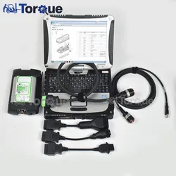Interface de diagnostic pour Volvo vocom Renault, avec ordinateur portable CF19, logiciel de diagnostic de camion renault, outils de scanner de pelle 
