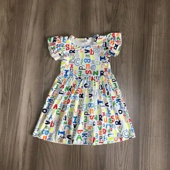 

baby girls summer dress girls back to school clothes letters dress girls colorful dress girls boutique dress