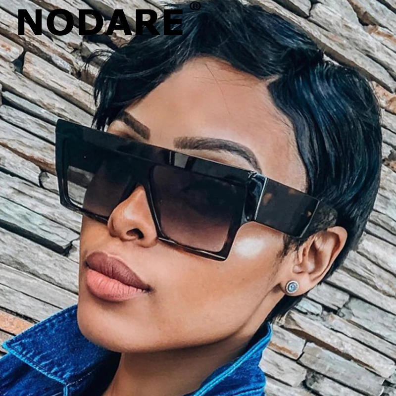 NODARE Новые квадратные солнцезащитные очки для женщин мужские большие рамки модные ретро зеркальные солнцезащитные очки Брендовые винтажные Lunette De Soleil женственные