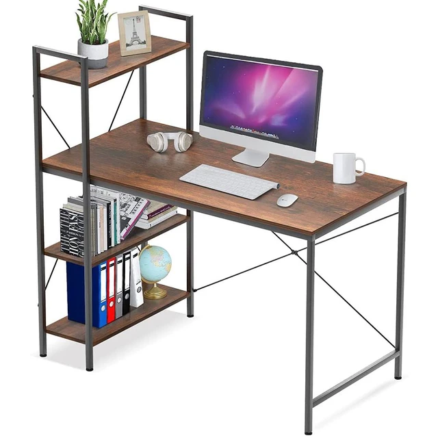 Escritorio para computadora, oficina en casa, escritorio para PC con  bandeja para teclado y soporte para CPU, mesa de escritura multifuncional