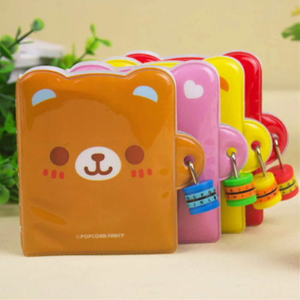 Lovely Goods Gift Password Lock Notebook Stationery Special Diary Notepad Simple Grateful Magic Funny Color Random