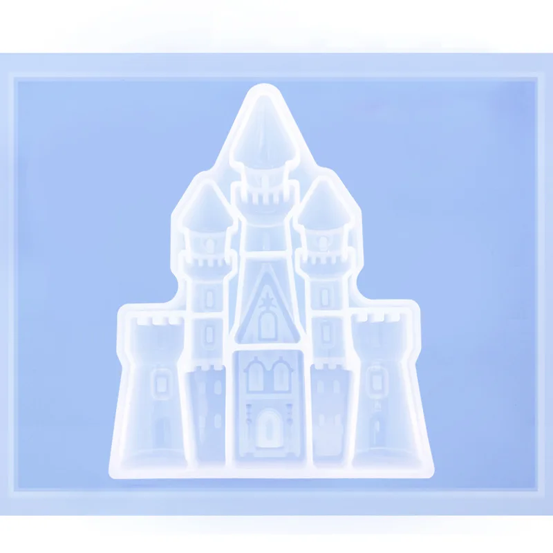 

DIY Crystal Epoxy Castle Mould High jing mian wang Red Castle Handmade Decoration Dreamy Gorgeous AB Glue UV