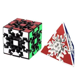 кубик рубика Головоломка Пирамида магический куб Шестерня куб 3x3x3 скоростной Куб Профессиональная логическая игра игрушки странная форма