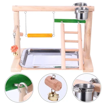 

1 Set Ladder Parrot Toy Durable Creative Bird Playing Stand for Parrots Lovebirds