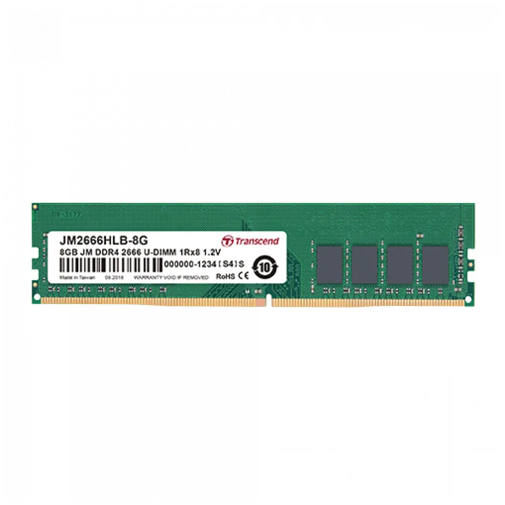 Модуль памяти Transcend 8GB JM DDR4 2666Mhz U-DIMM 1Rx8 1Gx8 CL19 1.2V