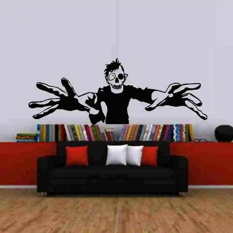 DCTAL Halloween Sticker Zombie Car Decal Posters Vinyl Wall Decals Pegatina Quadro Parede Decor Mural Halloween Sticker