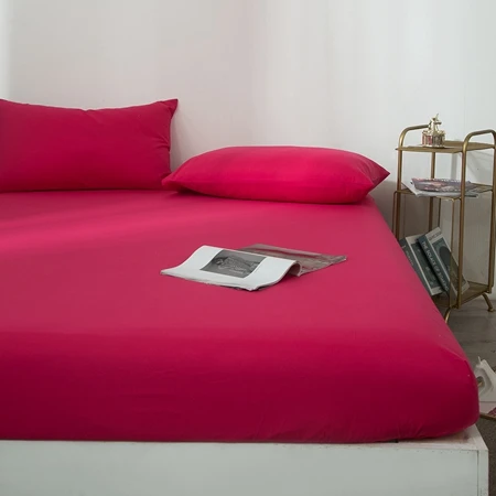 Fitted Sheet1 Сплошной цвет Простыня синий серый льняное постельное белье простыни для домашнего использования в отеле матрац с эластичной лентой Полный queen King size - Цвет: Fitted Sheet1