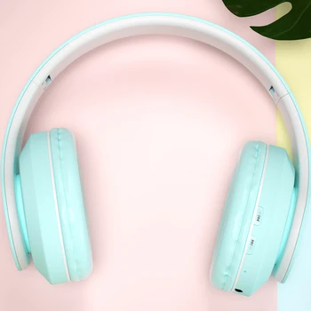 

Portable Wireless Headphones Bluetooth Stereo Foldable Headset o Mp3 Adjustable Earphones with Mic Music