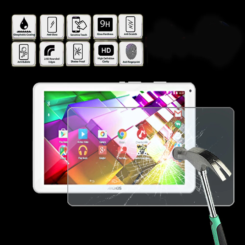 

Tablet Tempered Glass Screen Protector Cover for ARCHOS 101b Copper - Anti Fingerprint Screen Film Protector Guard Cover
