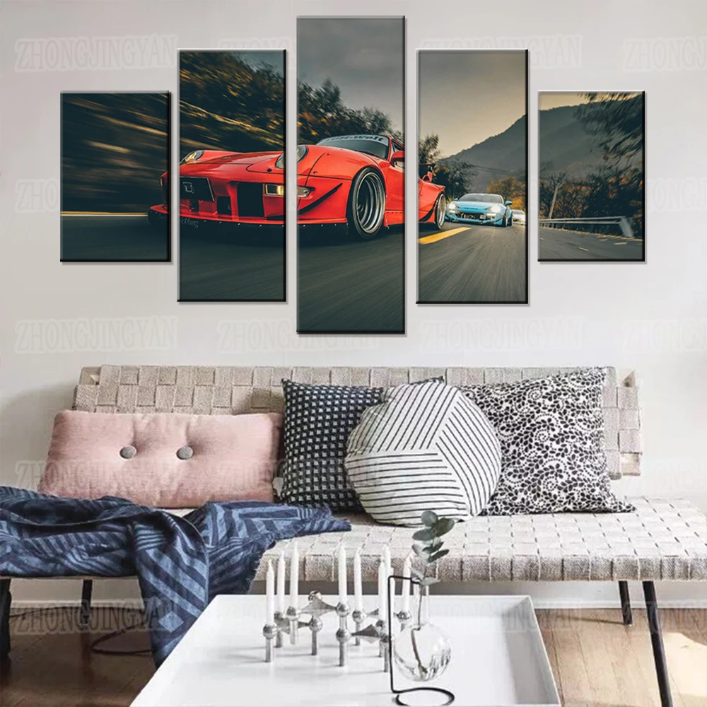 Холщовая рамка для стен картина HD печать плакат современный декор гостиной 5 шт.