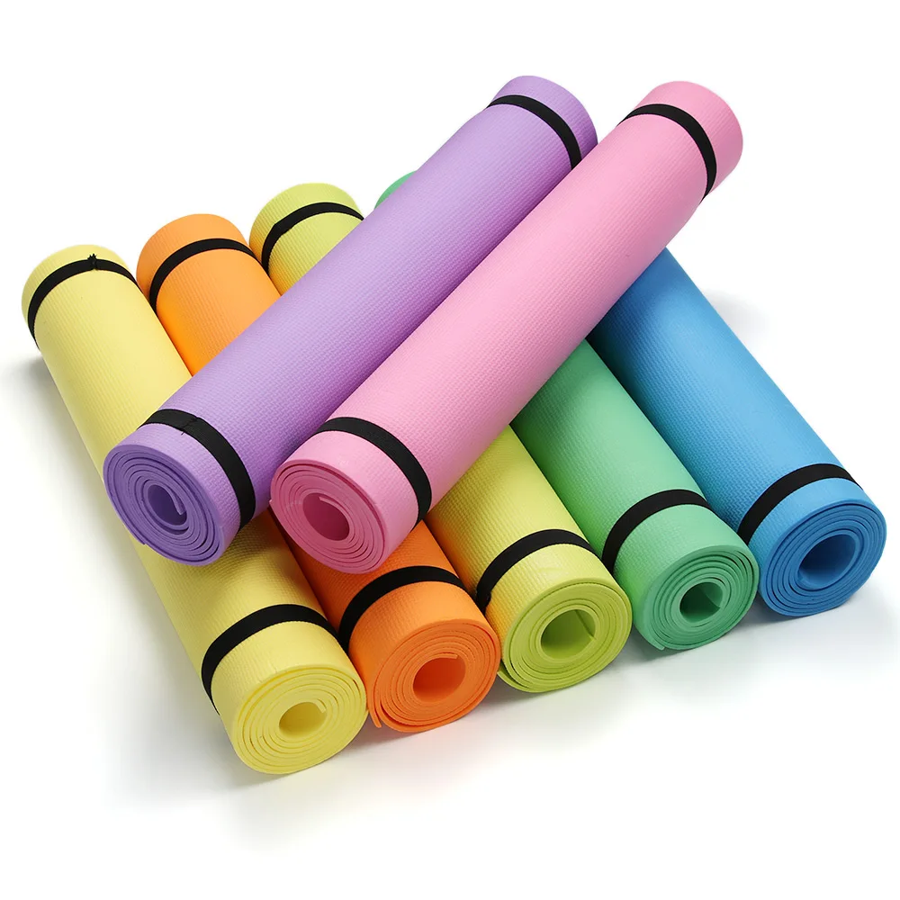 1 шт 4 мм красочное мягкое EVA противоскользящее одеяло коврики для йоги гимнастический Спорт Здоровье похудение Фитнес упражнения Коврик для йоги и спорта