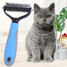 Detangler меховая отделка Dematting Deshedding Щетка инструмент для груминга и ухода за питомцем уход за шерстью чистая расческа удаление волос Расческа для собак и кошек