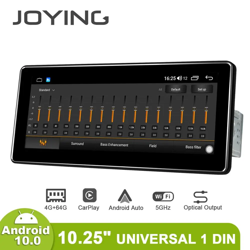

Android 10.0 universal single din 10.25 inch Octa Core head unit IPS Screen 1280*480 4GB RAM&64GB ROM Universal RDS BT WIFI HD