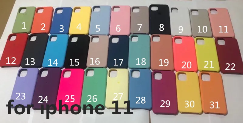 100 шт./лот силиконовый чехол для I11 PRO MAX 8 7 6 XR XS SAMSUNG S10 NOTE 10 Официальный телефона с