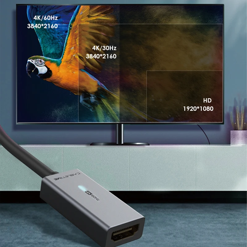 CABLETIME ÷ Ʈ-HDMI , ݵ DP-HDMI  ÷ , Ʈ PC, C314, 4K, 60Hz