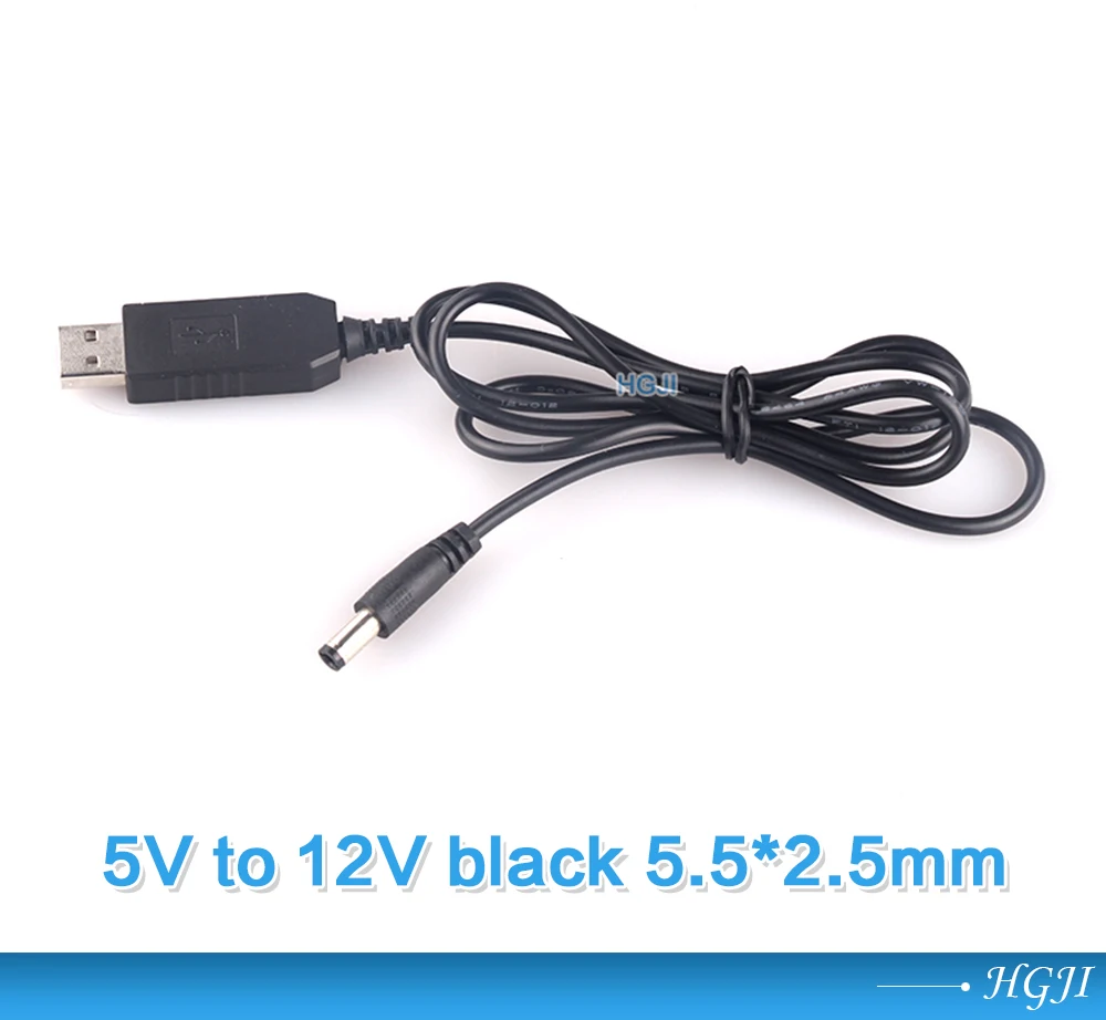 50 шт. USB до 9 в 12 В повышающее напряжение USB кабель питания USB бочонок силовой кабель для Светодиодный маршрутизатор TmallGenie