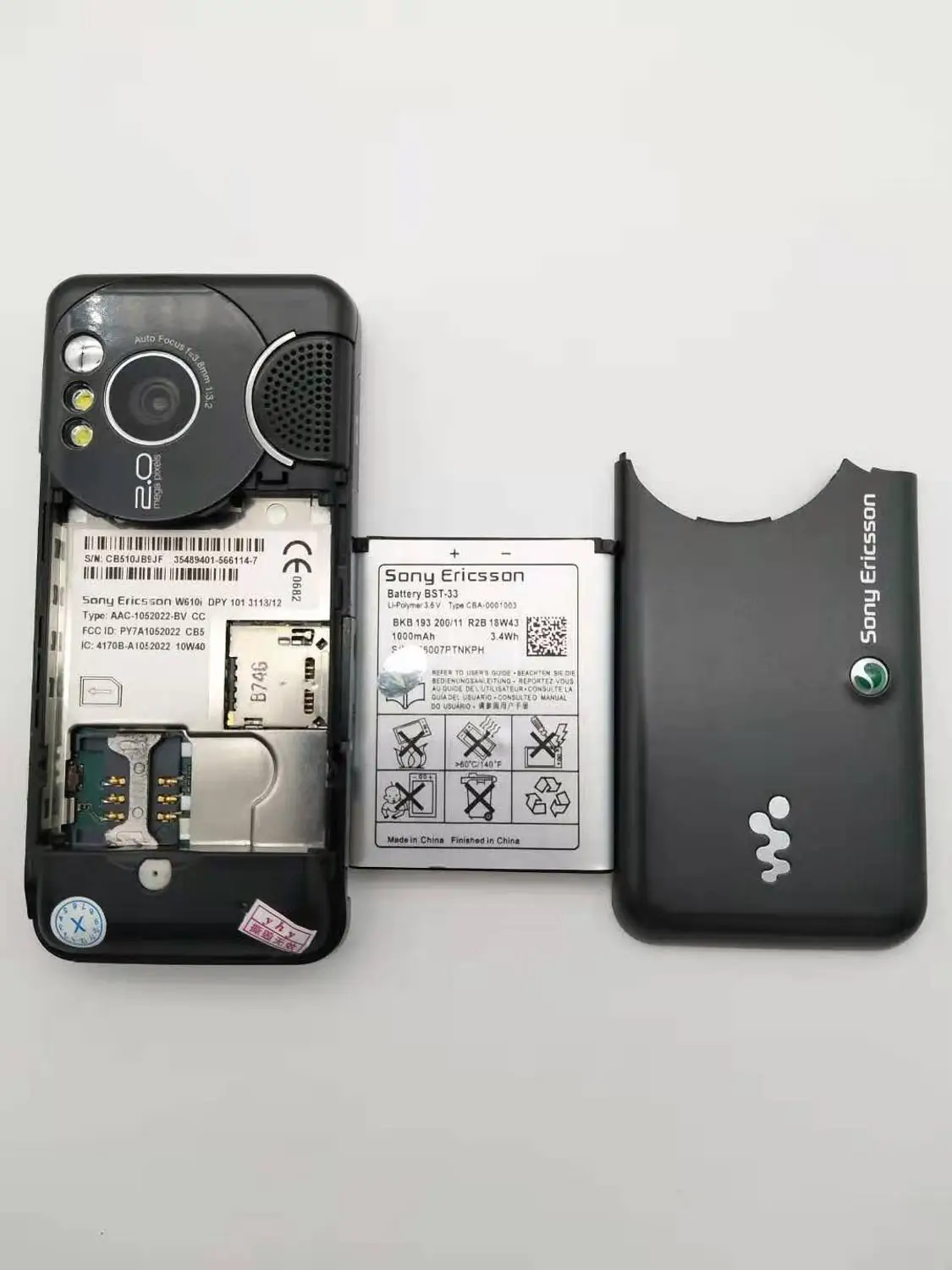 W610i Unlokced sony Ericsson W610i W610c мобильный телефон 2G Bluetooth 2.0MP камера FM сотовый телефон