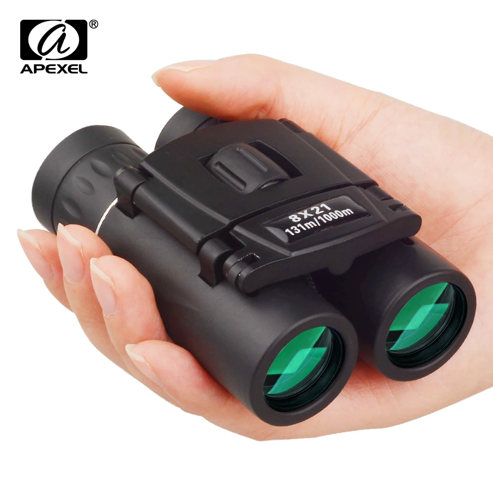 Comprare APEXEL 8x21 Binocolo portatili HD BAK4 Prisma telescopio Zoom per la Coppa del mondo Outdoor bird watching Escursione di Campeggio di Viaggio sport