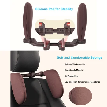 

Car Seat Headrest Pillow Travel Rest Neck Pillow Support Solution For Kids Pillow And Adults Auto Seat Head Cushion Car Pillow