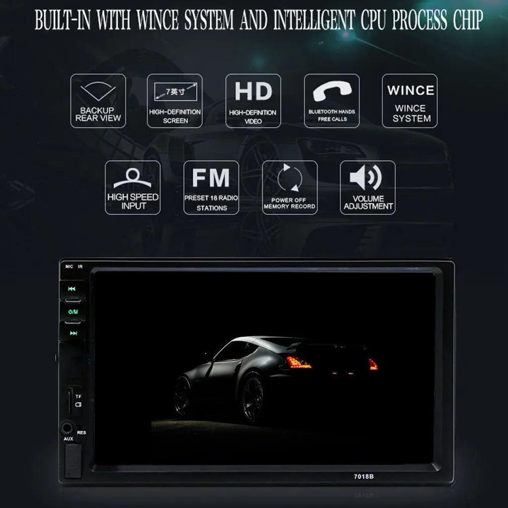 7 дюймов 2 Дина fndroid Mp3 Mp4 Mp5 плеер 7018b Android автомобильный радиоприемник Fm модулятор аудио передатчик стерео Bluetooth приемник авто усилитель CD-плеер