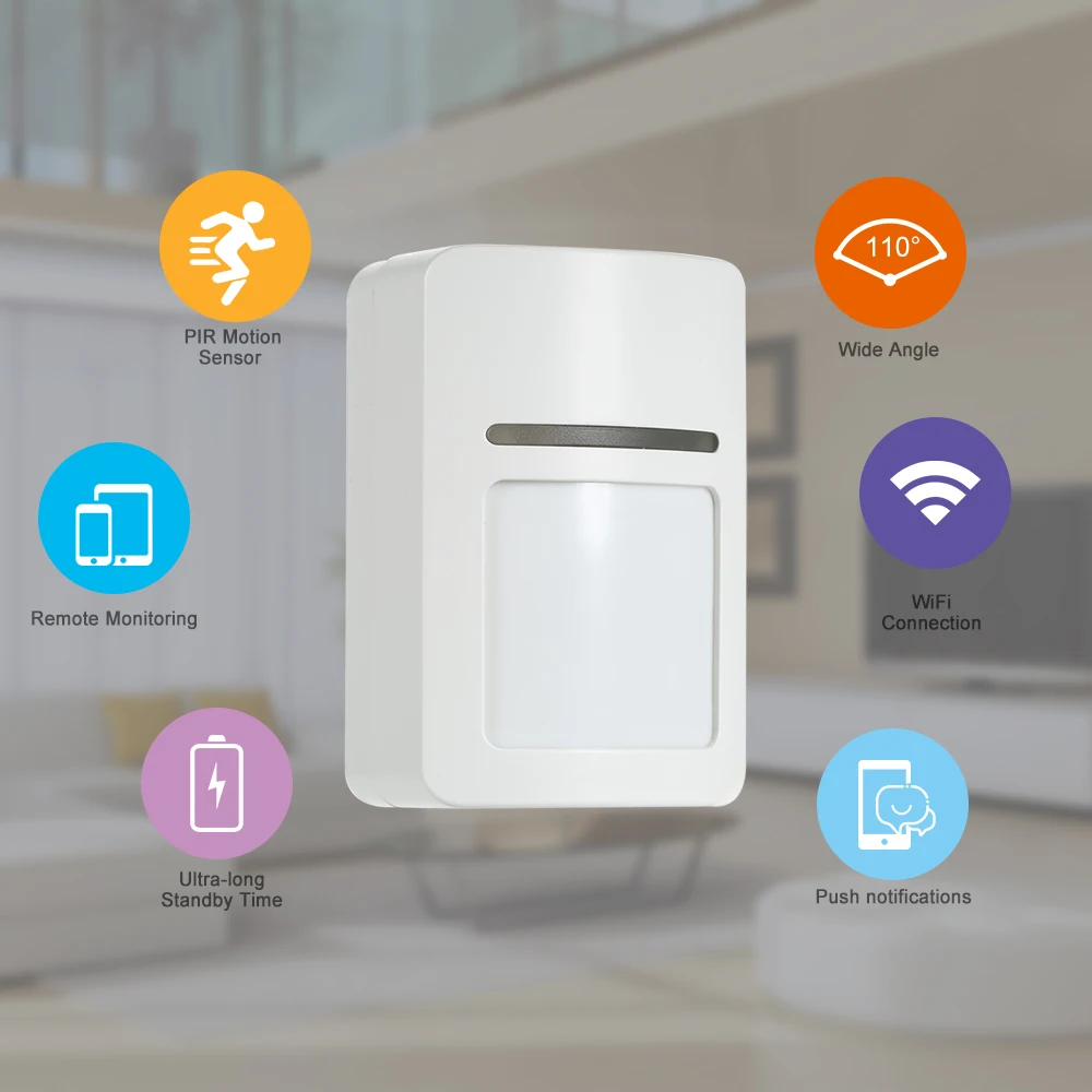 Умный беспроводной Wifi PIR датчик движения Детектор беспроводной PIR сигнализация Открытый PIR датчик движения домашняя система охранной сигнализации