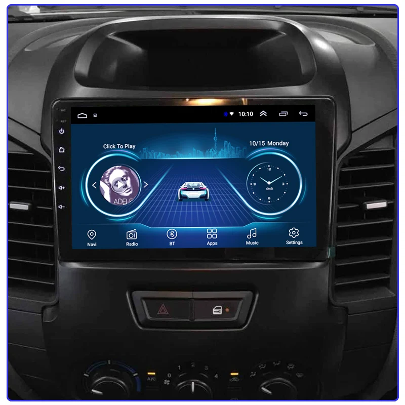 Автомобильный радиоприемник для Ford Ranger xlt 2011- " Android 8,1 gps навигация с Bluetooth HD сенсорный экран Поддержка TPMS SWC