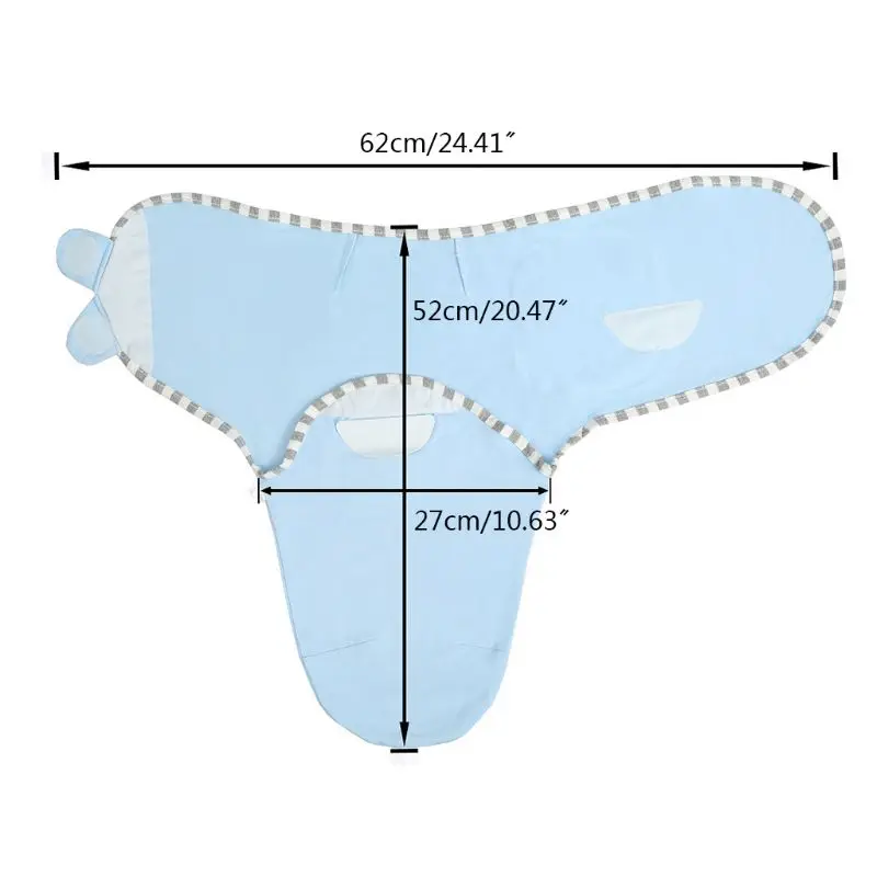 Newborn Swaddle Wrap Towel Hat Cotton Baby Blanket Bedding Sleeping Bag