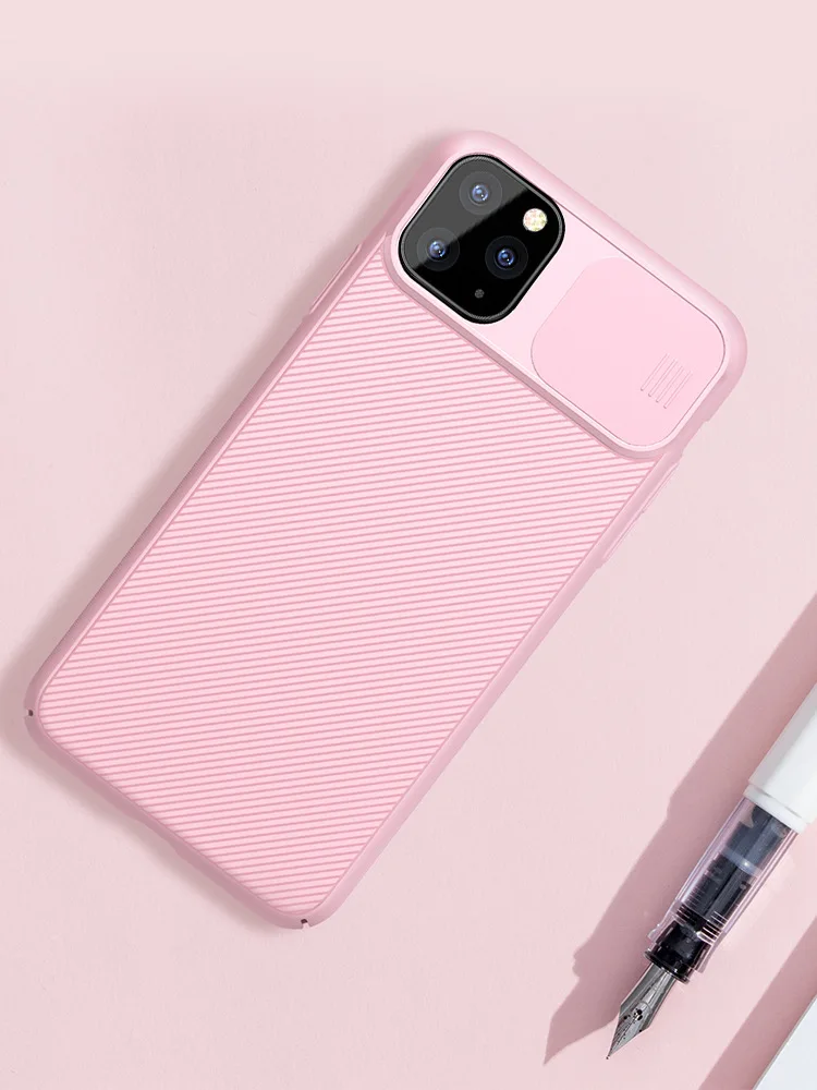 Для iphone 11 pro max чехол с защитой объектива камеры TPU+ PC жесткий силиконовый чехол для apple iphone 11 - Цвет: Розовый