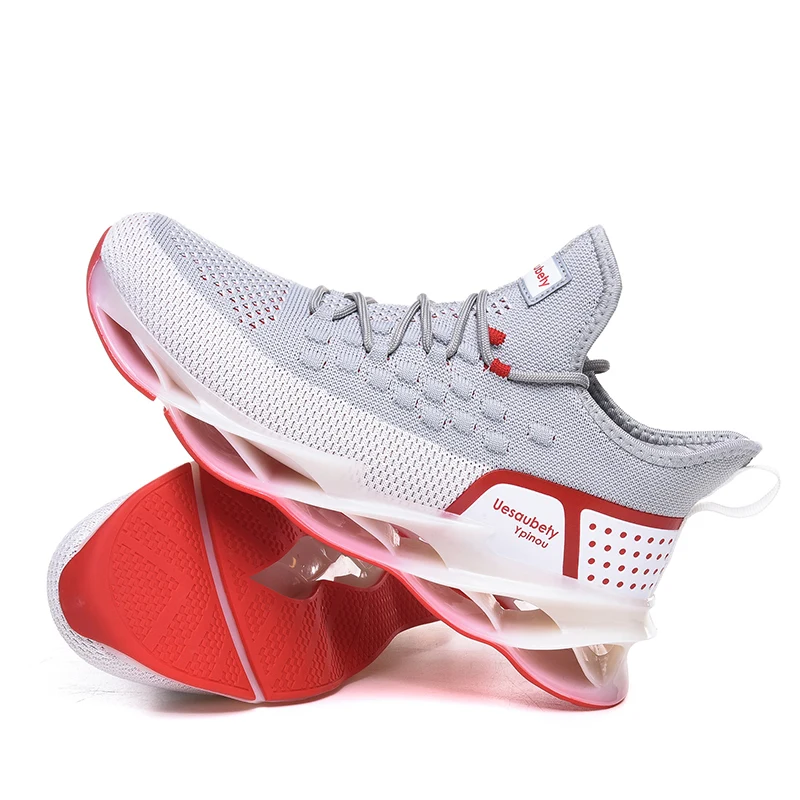 Men's sports shoes mesh breathable casual running shoes Korean lace-up non-slip gym training shoes student tide shoes