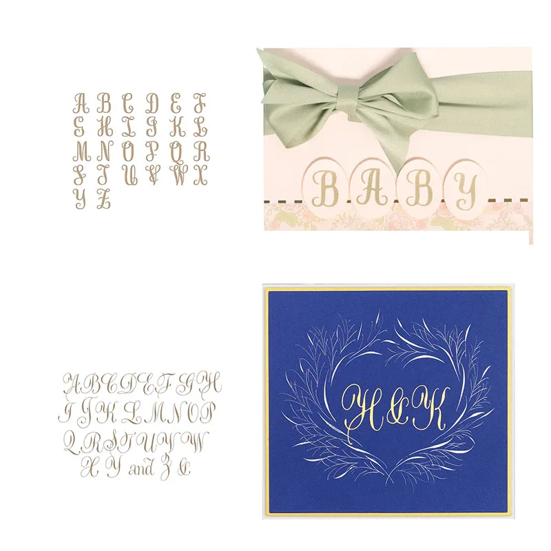 

Alphabet Set A~Z Hot Foil Plate for DIY Scrapbooking Letterpress Embossing Paper Cards Crafts New 2019