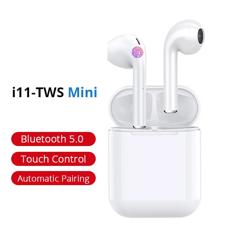 Bluetooth наушники Air i11 TWS Беспроводная стерео гарнитура спортивные вкладыши для наушников для iPhone Xiaomi PK i7s i9s i12 TWS