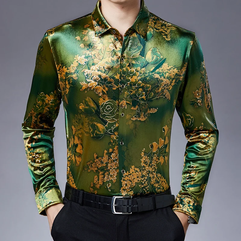 camisas de satin para hombre
