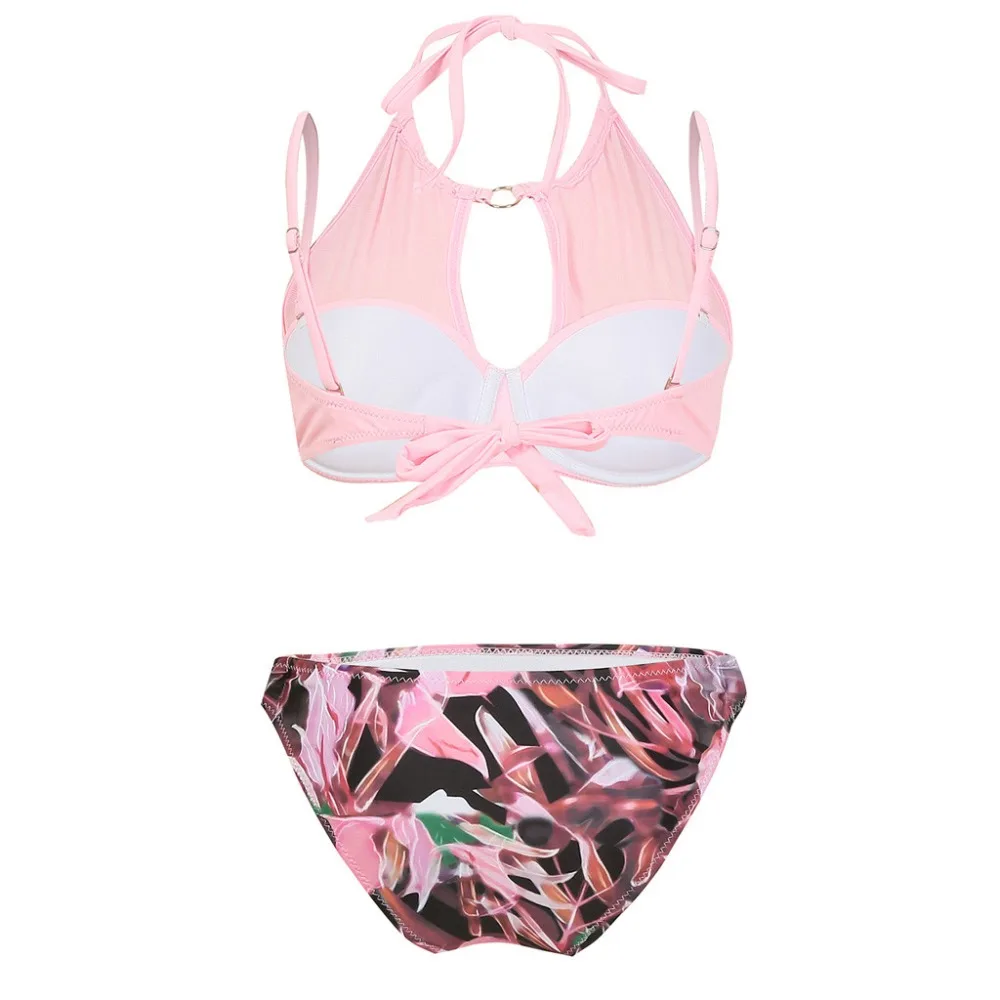 Новое поступление Для женщин печати кружева танкини Swimjupmsuit Купальник Пляжная Мягкий купальный костюм, танкини, пуш-ап, 2 предмета в комплекте; 3