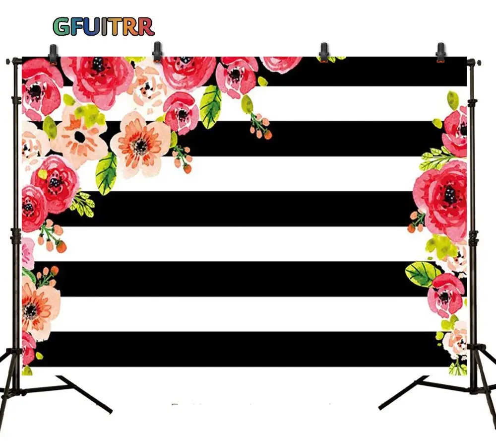 Gfuitrr Floral Banner Photography Backdrops Bridal Shower Birthday