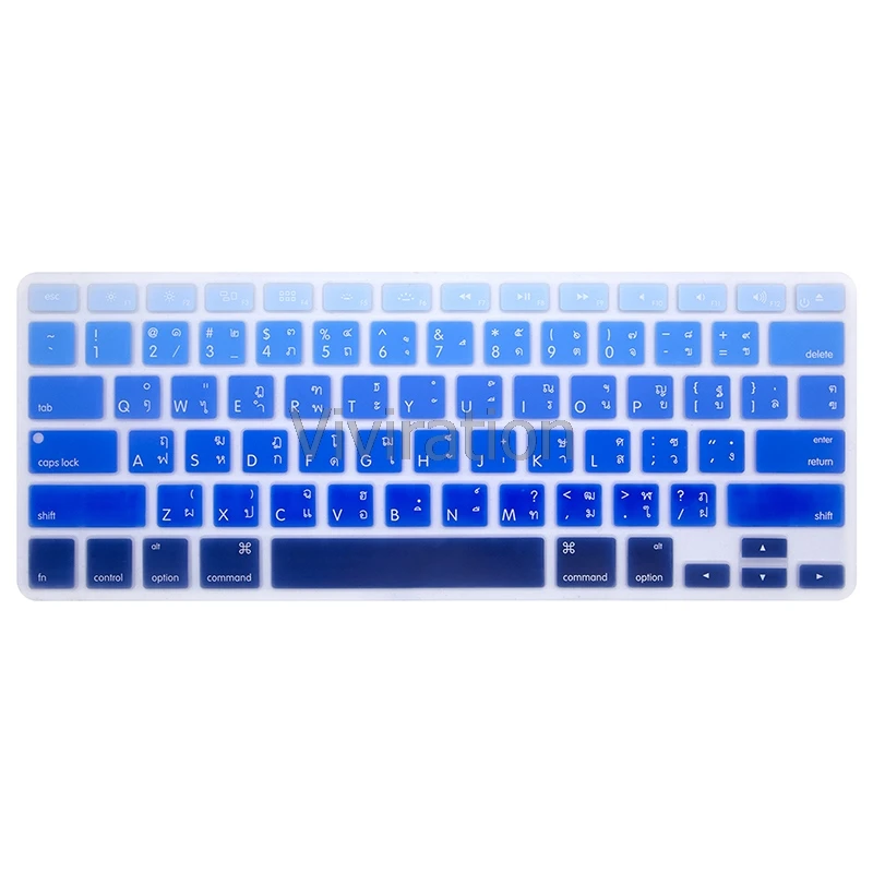 Тайские буквы для Apple Macbook A1843 водонепроницаемый пылезащитный силиконовый чехол для клавиатуры защитные компьютерные аксессуары