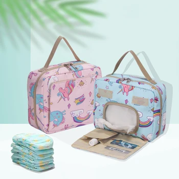 

OLOEY Fashion Baby Diaper Bags Maternity Bag for Disposable Reusable Wet Bag Waterproof Diaper Bag Double Handle Wetbags