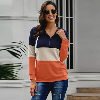 

Madam clothing OWLPRINCESS Autumn New Style WOMEN'S Dress Joint Long Sleeve Semi-Zipper Hooded Sports Hoodie