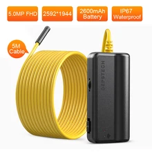 DEPSTECH 2MP / 5MP bezprzewodowy przemysłowy endoskop aparat z zoomem kamera inspekcyjna na wężu wodoodporna WiFi boroskop dla Android iOS