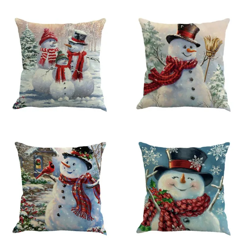 Merry Christmas Pillowcase For Decorative Home Throw Pillow Cover Case Green Trees Gift Pillow Cover Home Hotel Living Room x