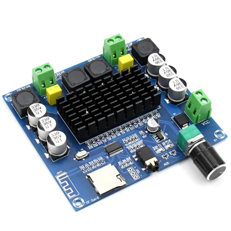 XH A105 Bluetooth 5 0 TDA7498 Wireless Digital Power Amplifier Stereo o Board 2X100W AMP Amplificador Support TF