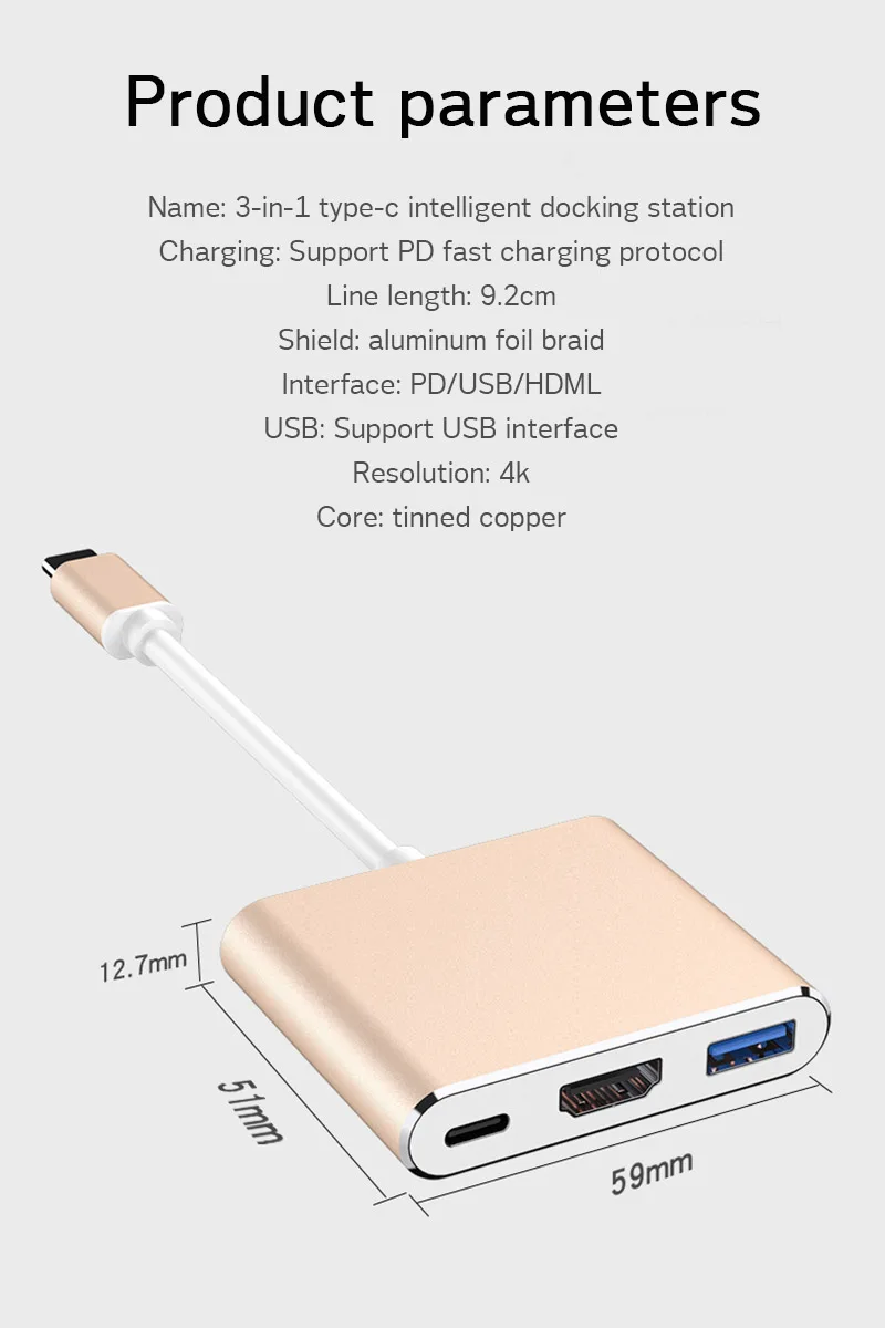 Type-C к HDMI кабель конвертер USB 3.1Hub многопортовый адаптер USB-C к USB 3,0/HDMI/type C конвертер для Macbook samsung huawei