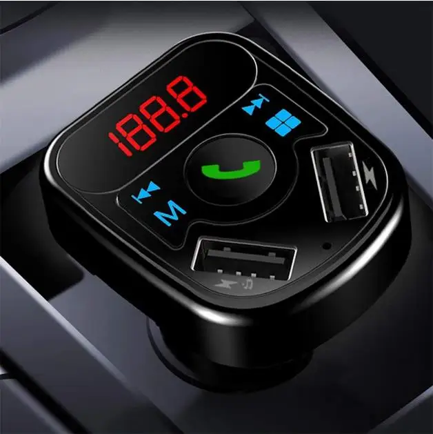 Автомобильный Bluetooth сигарный штекер fm-передатчик MP3 плеер Радио адаптер Комплект USB зарядное устройство